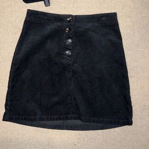 H&m Corduroy Black Skirt 2